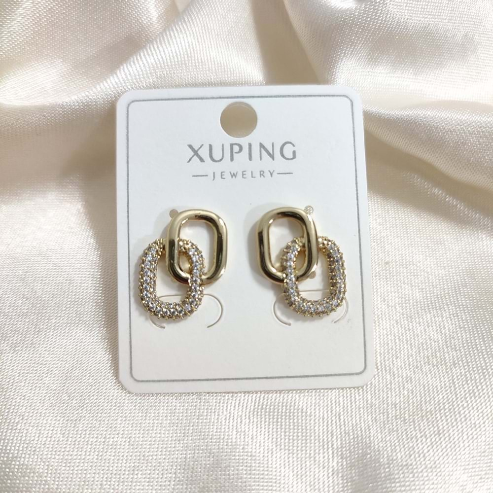 Xupıng Gold Taşlı Küpe