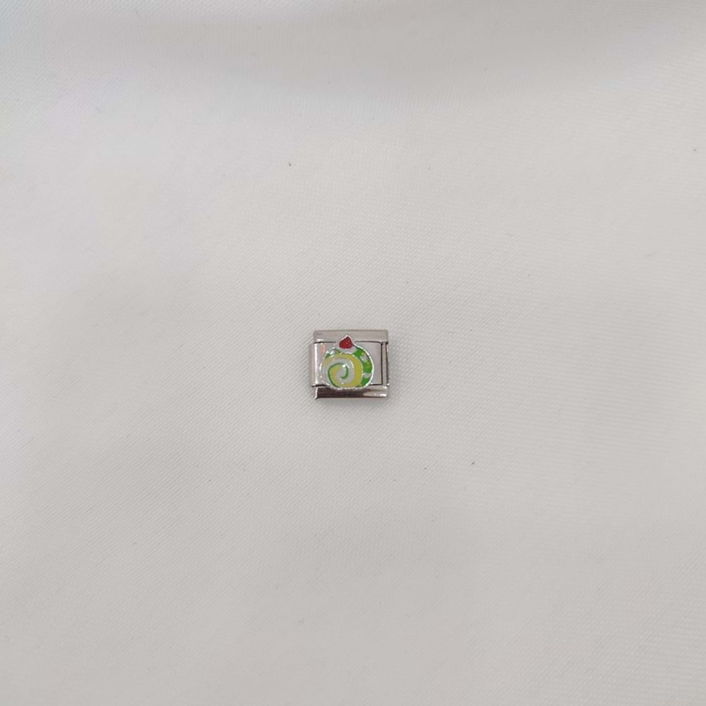Çelik Silver Dilim Pasta Charm