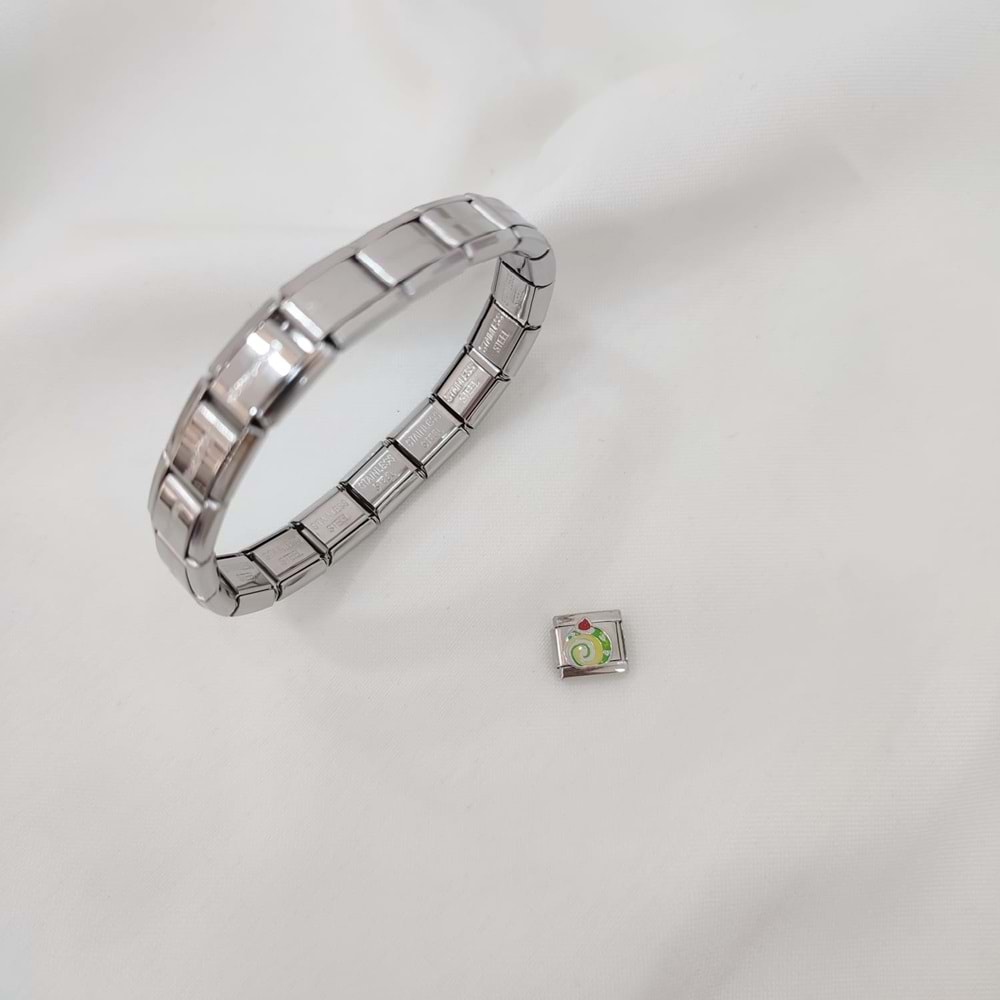 Çelik Silver Dilim Pasta Charm