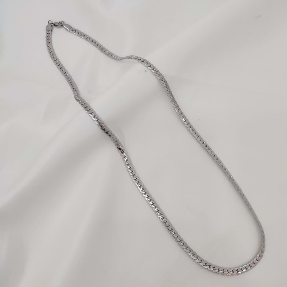 Çelik Silver Unisex Burgu Kolye ( 60 cm )