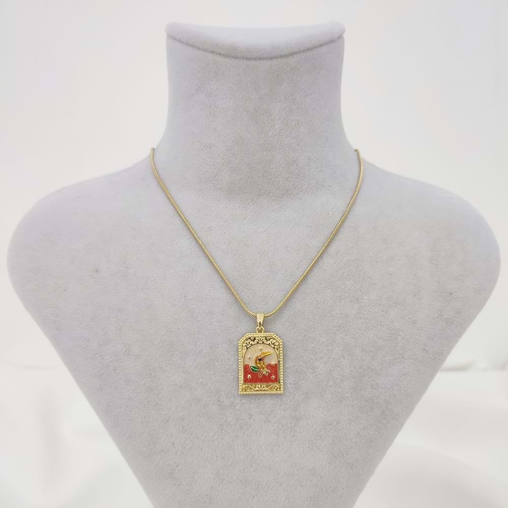 Çelik Gold Arı Kuşu Tarot Kolye
