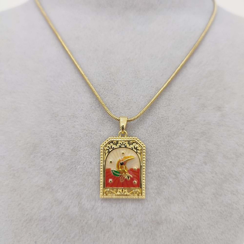 Çelik Gold Arı Kuşu Tarot Kolye
