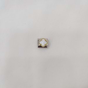 Çelik Silver Beyaz Vancleff Charm