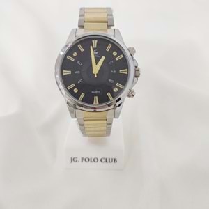 G SPORT POLO Gold Siyah Yuvarlak Kadran Erkek Saat